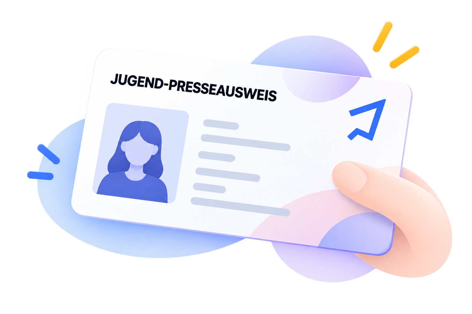Illustration eines Jugend-Presseausweises